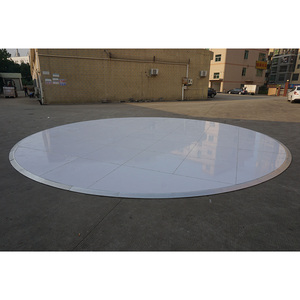 Plancher rond en contreplaqué emboîtable, blanc brillant, pour extérieur, pour la décoration de fêtes - Product Image 4