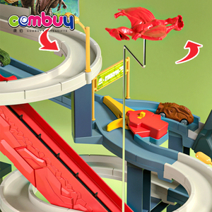 Jeu de construction de train sur viaduc urbain avec dinosaures et voies de fer à assembler - Product Image 6