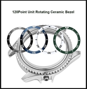 Boîtier de montre personnalisé en acier inoxydable 316L, 43 mm, étanche 200 m, verre saphir, <span class=keywords><strong>lunette</strong></span> en céramique pour montre de plongée NH35 8215 9015 - Product Image 3