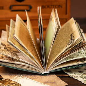 שפה פנאי רטרו אירופאי מאה שירים מודפס עשה זאת בעצמך ידנית מחברת כתיבה לתלמידים כריכת עור 96 דפים מתנה - Product Image 6