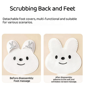 Tapis de douche antidérapant en silicone écologique Pro-Density avec couvre-pieds amovible pour le lavage des pieds et du dos - Product Image 2