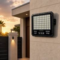 Projecteur solaire LED 200W IP65 en ABS avec télécommande, angle de faisceau 120°, éclairage de jardin, certifié CE RoHS