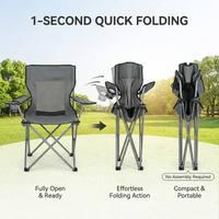 Chaise de camping pliante robuste, capacité 120 kg, pour la pêche, la randonnée, les voyages, support de logo personnalisé 2026