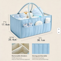 Panier de rangement pour couches de luxe, panier à couches portable, design pliable en polyester durable, fermeture éclair écologique, capacité de 10 à 20 L