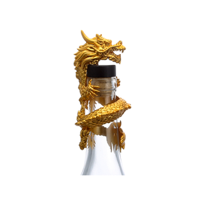 Ornamento Personalizzato per Collo di Bottiglia di Vino in Lega di Zinco Placcato Oro a Forma di Drago, Decorazione Staccabile in Metallo per Bottiglia di Liquore - Product Image 5