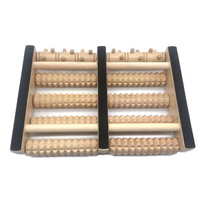 Masajeador de Pies de Madera Natural con 5 Filas de Rodillos, Masajeador de Pies <span class=keywords><strong>Shiatsu</strong></span> OEM - Product Image 2