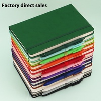 Cuaderno A5 de Tapa Dura al por Mayor, Encuadernación Térmica, Correa de Cuero, Cinta Elástica, Logotipo Personalizado Impreso, Bloc de Notas de Oficina, Diario, 80 Hojas