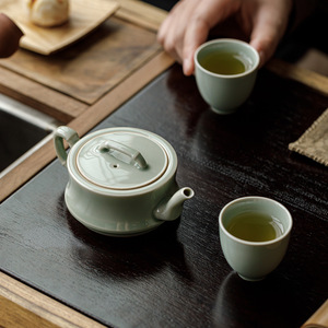 Guanlan Banana Moonlight Handmade Teapot Porcelain Round With Lid Kung Fu <b>Tea</b> <b>Set</b> Afternoon <b>Tea</b> - Product Image 4