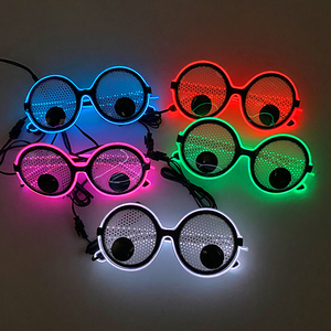 Lunettes à œil mobiles originales, lunettes fluorescentes LED, unisexes, cadeaux d'<span class=keywords><strong>anniversaire</strong></span>, lunettes de fête rave originales, décoration de carnaval - Product Image 2