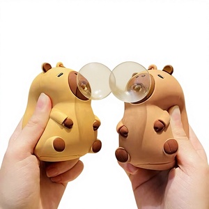 Portachiavi con Ciondolo a Forma di Capibara in PVC, Giocattolo Antistress Musicale a Bolle per Donne - Product Image 1