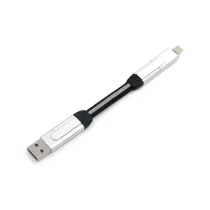 סיטונאי 6 ב-1 כבל מטען מהיר רב טעינה מתאם כבל USB עם יציאת IP/סוג C/מיקרו USB לטלפונים סלולריים/IP/LG