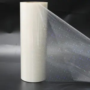 Film holographique Transparent de plastification thermique, 1 m, à motif d'étoile, bpp