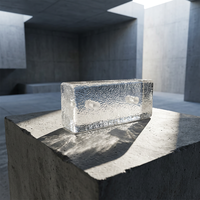 Brique de verre décorative de luxe faite à la main, perforée, texture écorce d'orange, fusion à chaud, pour mur-rideau architectural d'hôtel