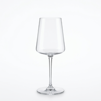 Verres à vin en cristal transparents personnalisés avec logo, gobelets vintage à long pied, verrerie pour mariage, événement, bar