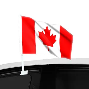 Wholesale Outdoor Custom 30*45cm Printing Canada Car Window Flag Cheaper Price For Decoration