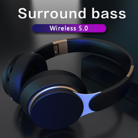 Mendukung Kartu SD HiFi Stereo Headset Earphone V5.0 Portabel Dilipat Olahraga Earphone Nirkabel dengan Mikrofon