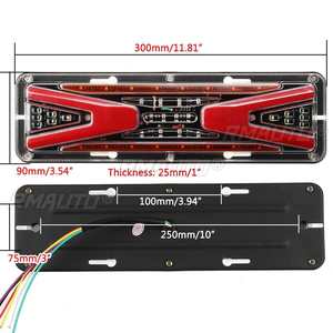2 feux arrière LED dynamiques pour camion, clignotants, feux de freinage, feux de recul, pour remorque, camion, bus, caravane, camping-car 12/24V - Product Image 5