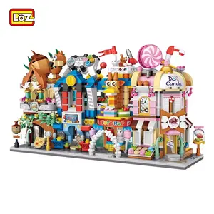 Cho Loz Hot Bán giáo dục DIY xây dựng khối đồ chơi đầy màu sắc Mini gạch cho trẻ em 5-7 năm xem đường phố cảnh thành phố mô hình để - Product Image 1