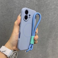 AilesTecca beschermhoes voor iPhone 17, 16 Pro Max, 15 Pro, Dragon Fruit siliconen, dunne ring, fijne opening, magnetische huid, Skin Sense
