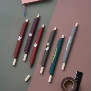 5pcs 3in1 bonito animal colorido gel tinta marcador caneta com régua para tomar nota Desenho Escola Material de Escritório