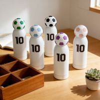 Bouteille d'eau de football personnalisée en acier inoxydable 304, gourde sportive isotherme, souvenir pour fans
