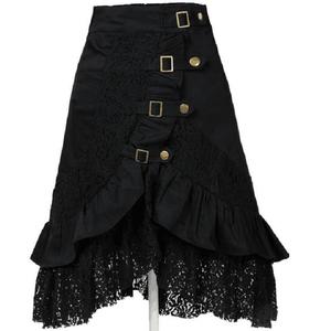 Gonna Peplum da Donna con Quattro Bottoni e Spacco Autumn Rock - Product Image 1