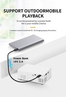 Mini projecteur LED YG300, portable, HD, home cinéma, 1000 lumens, système d'exploitation Android 11