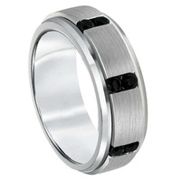 Bague d'éternité de luxe Cheng Jewelers pour homme, anneaux de mariage en carbure de tungstène avec incrustation de CZ blanc, bague plaquée couleur café pour homme