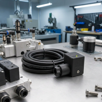 Rangkaian Kabel Industri Konektor DIN 43650 untuk Solenoid Valve Kustom