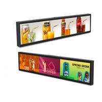 Écran LCD mural étiré tout métal de 19,1 pouces pour affichage numérique publicitaire en centre commercial et magasin de détail, avec télécommande