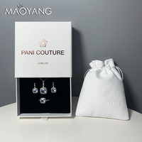 Boîte à Bijoux Personnalisée Rangement pour Parure Collier Boucles d'Oreilles Emballage Sac en Papier Boîte à Bagues Boîte à Tiroir Coulissant