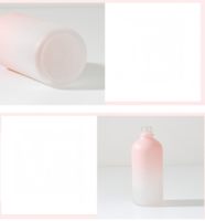Flacon compte-gouttes rose en verre dépoli personnalisé avec impression sérigraphique pour huiles essentielles rechargeables pour diffuseur d'ambiance