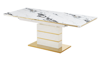 Ensemble table à manger moderne en marbre de haute qualité Nouveau design Table et chaise de restaurant contemporain Mobilier de maison extensible