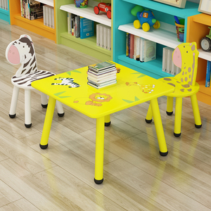 Chất lượng tốt rắn bàn gỗ trẻ em bàn Bàn với phim hoạt hình <span class=keywords><strong>s</strong></span>ơn trường hợp - Product Image 3