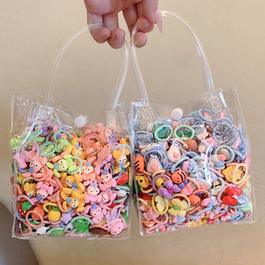 Lot de 50 Liens pour Cheveux Mignons <span class=keywords><strong>2023</strong></span> Tendance, Petits Mini Élastiques Couleur Bonbon, Adorables Bandes en Caoutchouc Dessin Animé pour Filles et Bébés, Accessoires Capillaires - Product Image 3