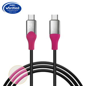 Chứng nhận 8K 60Hz 40gbps PD 240W Loại C bện usb4.0 nhanh sạc cáp PVC Áo khoác 5A <span class=keywords><strong>Thunderbolt</strong></span> 4 <span class=keywords><strong>3</strong></span> <span class=keywords><strong>2</strong></span> tương thích - Product Image 1