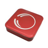 Boîte en métal carrée scellée durable et réutilisable, imprimée, pour l'emballage de gâteaux de lune, biscuits, aliments quotidiens et cadeaux