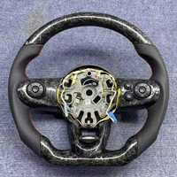 Volant de voiture personnalisé en fibre de carbone adapté à BMW MINI COOPER F54 F55 F56 F57 F60 2013 à 2021 Volant en fibre de carbone