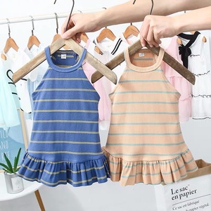 Child Star Circle Girls Dress Halter Sleeveless Breathable Striped Summer Outfit For Toddlers - Product Image 4