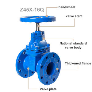 Z45X-16Q Gusseisen DN50 Flansch Absperr schieber Industrielle Rohrleitung Manuelle Turbine Absperr schieber mit verdeckter weicher Dichtung für Wasser - Product Image 4