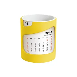 Os fabricantes personalizados simples escritório criativo anúncio multi-função caneta titular calendário de mesa