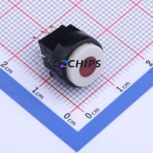 K6-6136D-N1-02 Tactile Switch Through hole Component (THT) Switch Round Button 1.6N Through Hole 12.5mm - Product Image 1