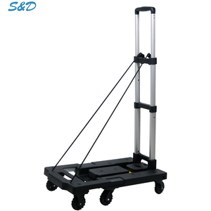 150Kg Zware Compact Platform Lichtgewicht Draagbare Flatbed 7 Wielen Dolly Vouwen Winkelen Bagage Hand Trolley Winkelwagen Truck - Product Image 2