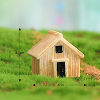 Décoration de paysage en gros, personnalisation, maison en bois émulée, miniature en résine, style artificiel, bricolage, ornement de jardin à domicile