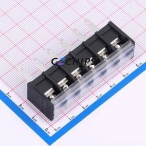 DBT40H-9.5-6P-BK-P Barrier Terminal Block Through hole Component (THT),P=9.5mm Connector 9.5mm 20A 300V - Product Image 1