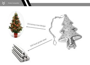 Vente en gros Infuseur passoire argent durable en acier inoxydable Arbre de Noël Infuseur à thé - Product Image 5