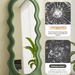 Nuovo <span class=keywords><strong>Specchio</strong></span> <span class=keywords><strong>da</strong></span> Terra a Figura Intera Personalizzato Minimalista a Forma d'Onda Irregolare per Casa e <span class=keywords><strong>Camera</strong></span> <span class=keywords><strong>da</strong></span> Letto - Product Image 4