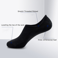 Chaussettes bateau épaisses et larges en tissu éponge, noires et blanches, style hip-hop, antidérapantes, coupe basse, design personnalisé, vente en gros, direct usine