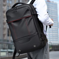 Sac à dos imperméable grande capacité évolutif pour ordinateur portable, unisexe, haut de gamme, pour affaires et voyages, avec fermeture éclair, design minimaliste et tendance