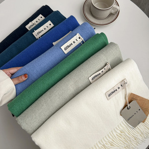 New Style Autumn Winter <strong>Scarf</strong> Women Pure Color <strong>Cashmere</strong> Feeling High Quality <strong>Sale</strong> Monochrome Twill Soft Warm <strong>Scarf</strong> With Tassel - Product Image 3